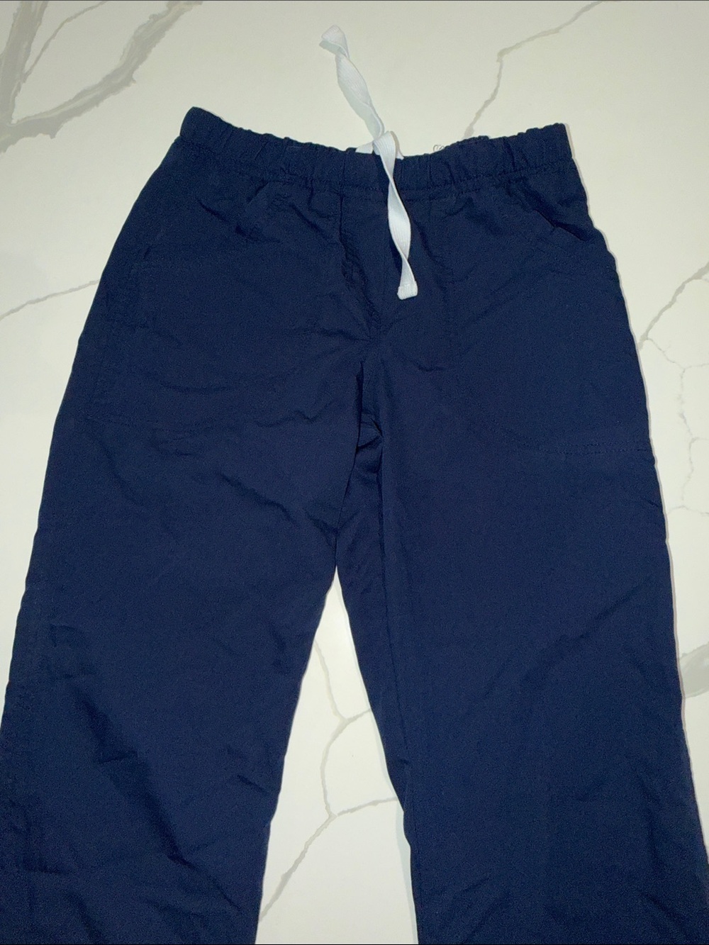 Urbane Navy Drawstring Sweatpants with White Cord